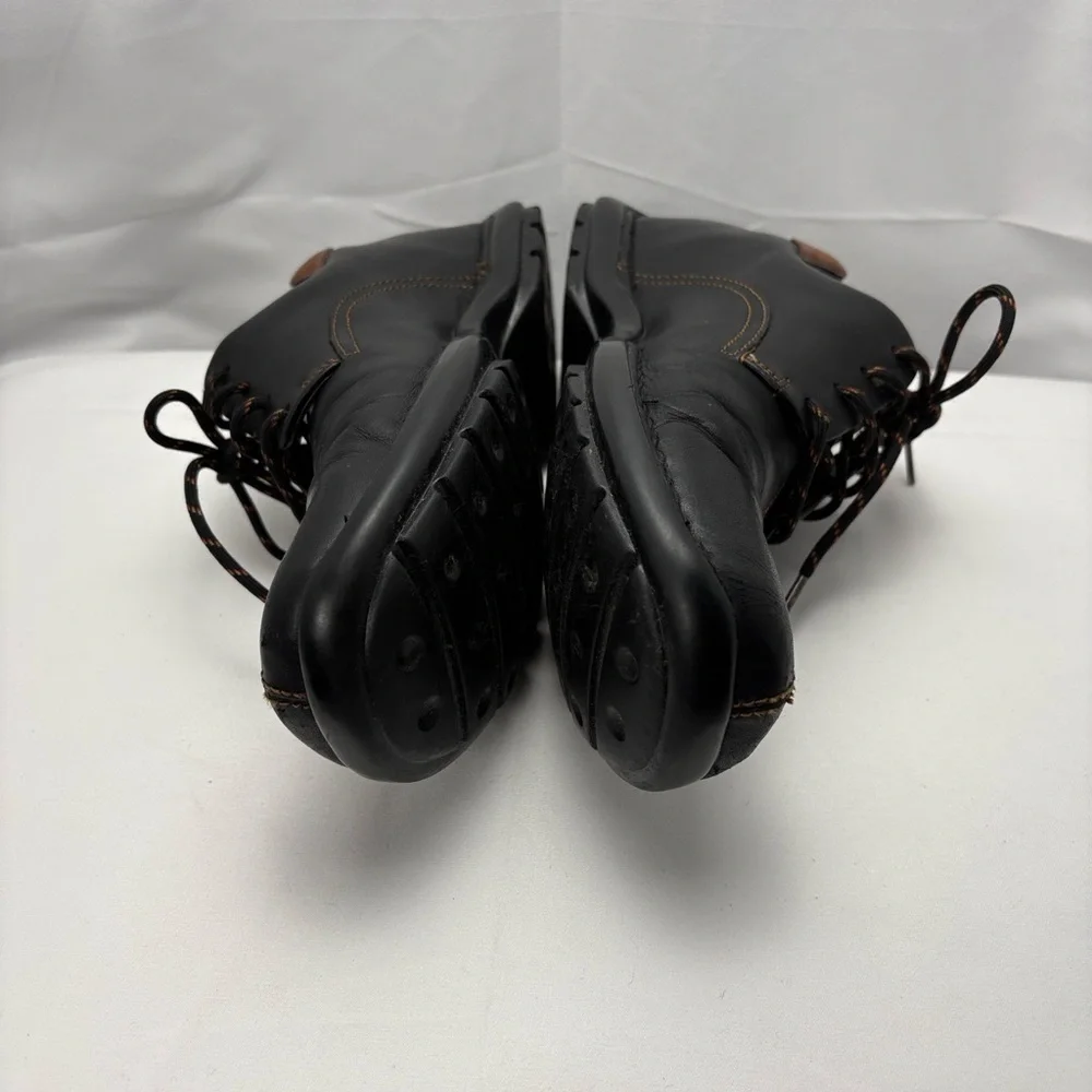 Cole Haan Zeno Lace ll Men's Sz8 Black Leather Split-Toe Casual‎ Oxford Style